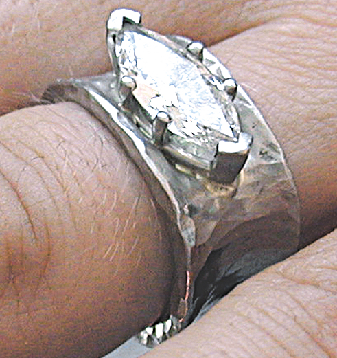 marquis diamond in platinum ring