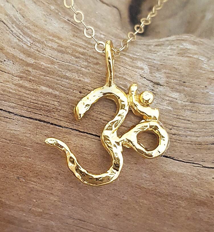 gold vermeil om necklace - heather reilly, metalsmith