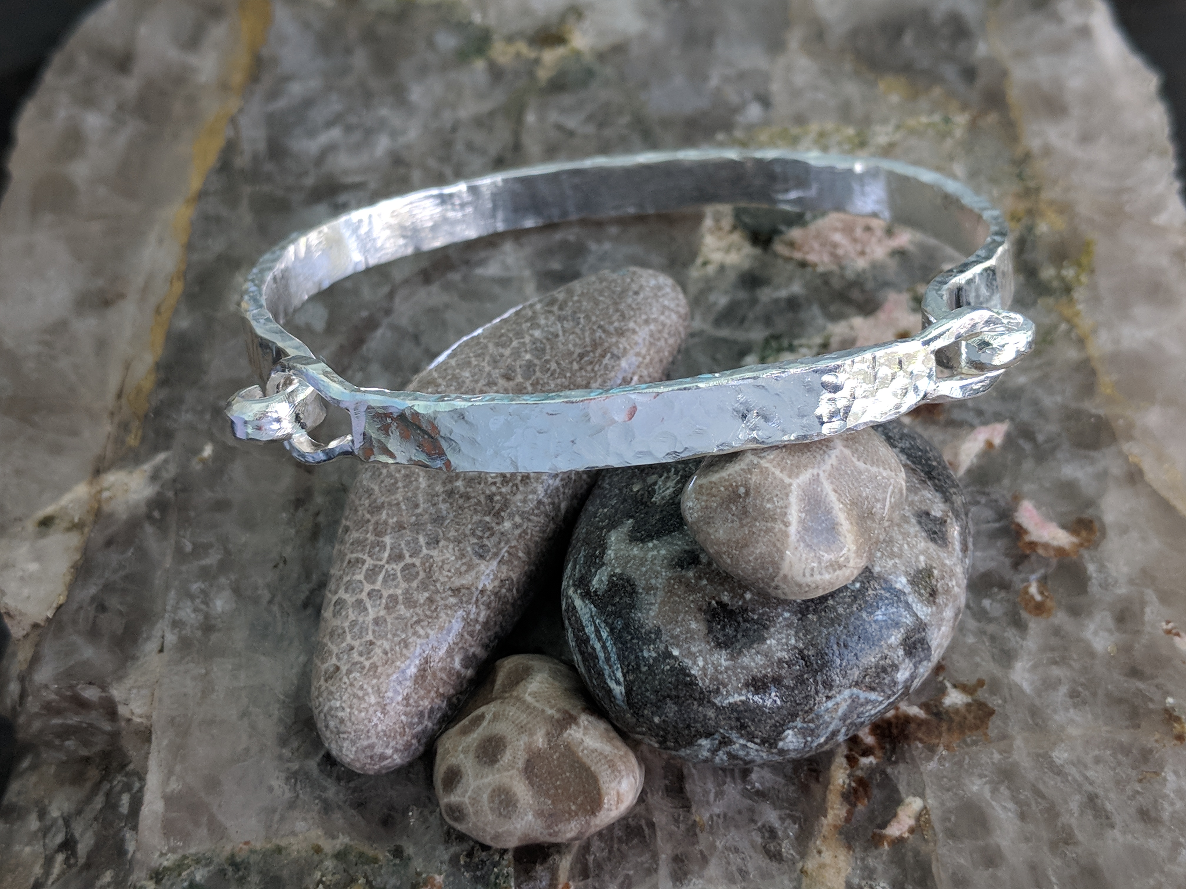 hand forged sterling silver bracelet ~ heather reilly, metalsmith